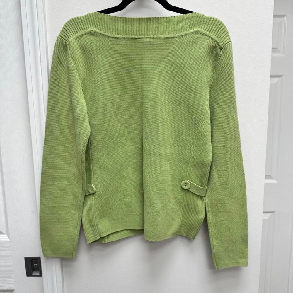 Pistachio Green Cotton Ribbed Sweater - Picture 8 of 8